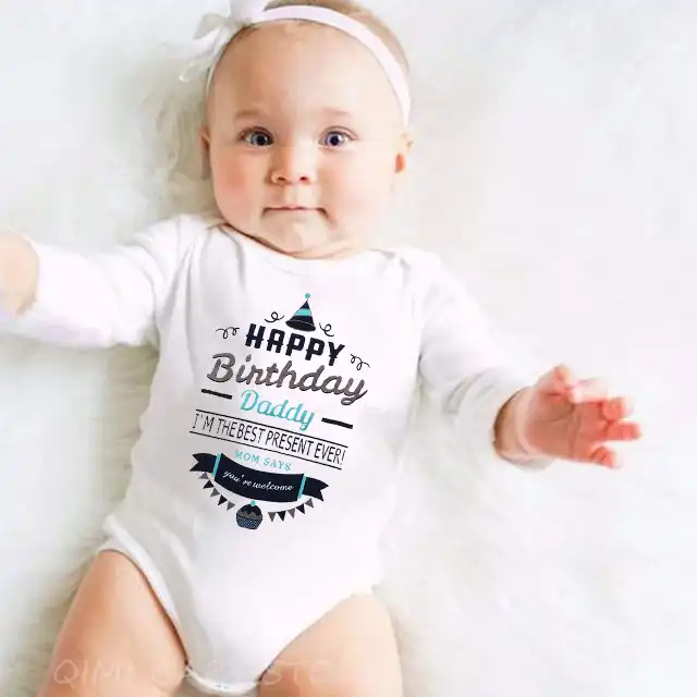 happy birthday dad baby clothing
