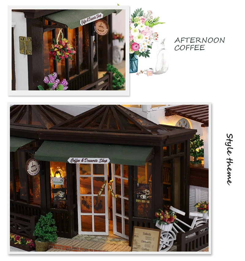 Doll House Furniture Diy Miniature Dust Cover 3D Wooden Miniaturas Dollhouse Toys for Children Birthday CHRISTMAS Gifts casa K36