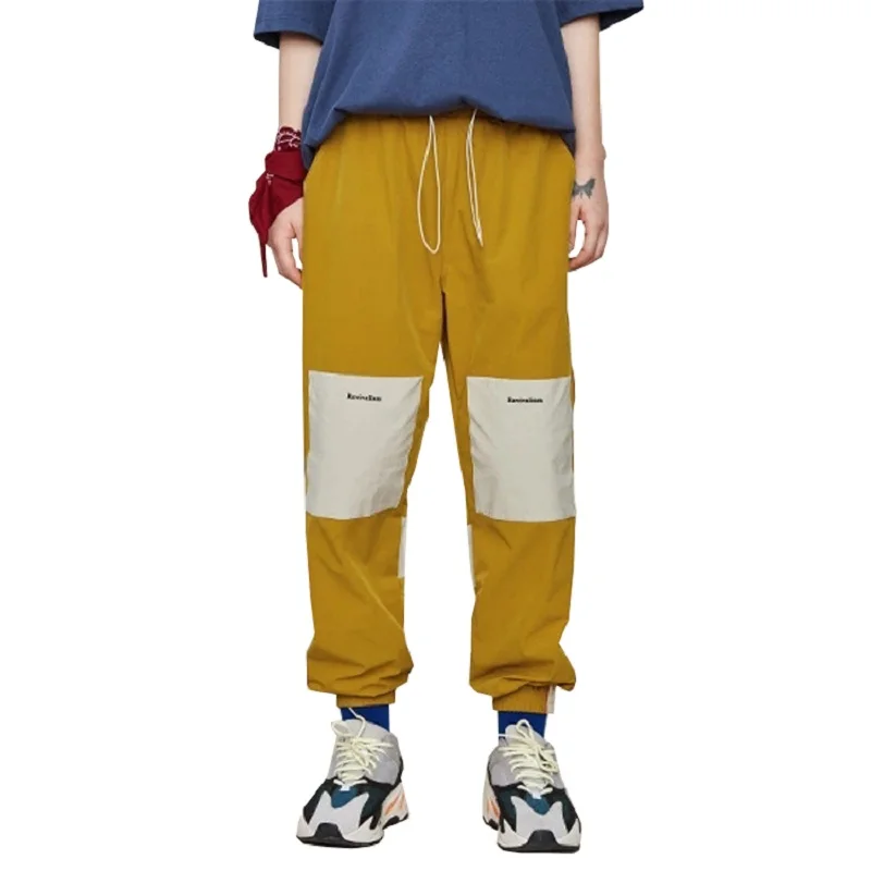 

Winter personality brand side stripes contrast color stitching casual pants men's beam windbreaker pants