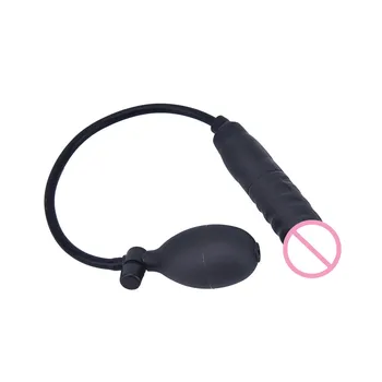 Inflatable Dildo Fake Penis Anal Plug Huge Dildo With Pump Black Butt Plug Large Female Masturbation Sex Toys 2