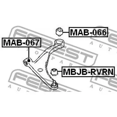 Сайлентблок задний переднего рычага Mitsubishi Chariot N84W/N94W