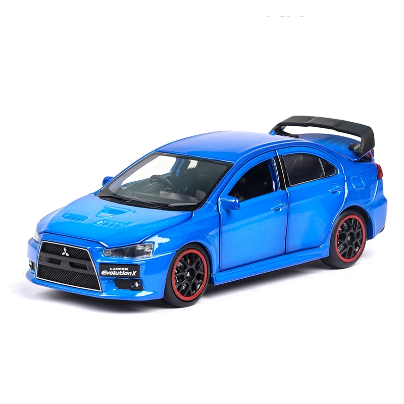 1:32 Mitsubishi EVO Lancer Evolution, игрушечный автомобиль из сплава, литая под давлением и Игрушечная модель автомобиля, игрушечные машинки для детей, подарки на день рождения, Рождество