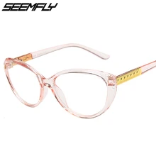 Seemfly, модные оправа для очков в стиле кошачьи глаза, очки для женщин, очки для чтения, оптические очки, унисекс, очки UV400 Oculos De Grau