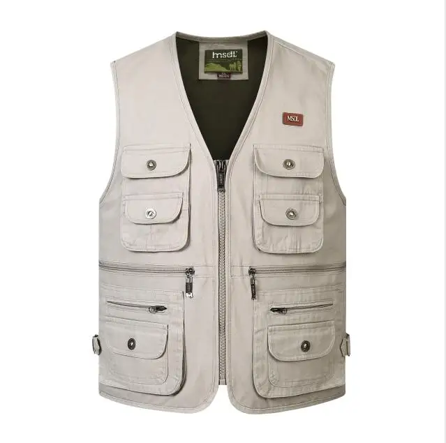 thumbnail image 1 of Chaleco táctico masculino de talla grande S-4XL, chaleco sin mangas de descarga con múltiples bolsillos para hombre, chaqueta de verano para fotógrafo reportero, 1 of 5