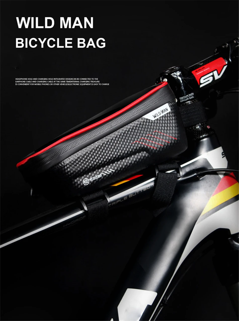 Велосипедная Сумка водонепроницаемая Передняя велосипедная сумка сенсорный экран 6,2 дюймов мобильный телефон на велосипеде Топ труба руль сумки велосипедные аксессуары