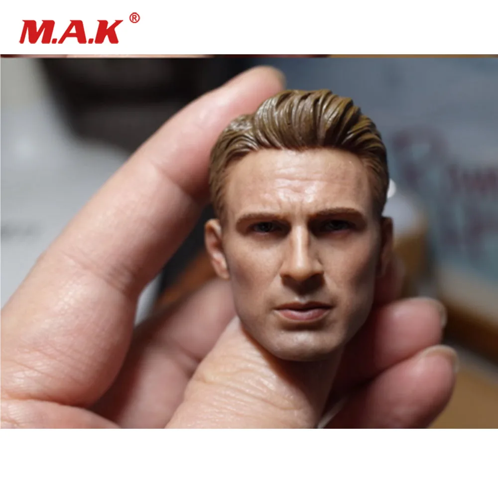 1/6 Captain America Head Carving Model Chris Evans Male Sculpt for 12" Figure 1/6 Captain America Head Carving Model Chris Evans Male Sculpt for 12" Figure