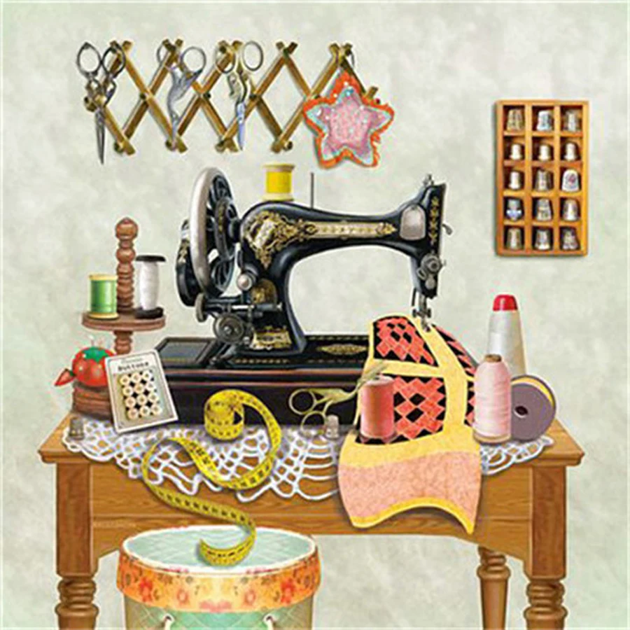 

5D mosaic needlework DIY diamond painting sewing machine diamond embroidery rhinestone cross stitch kit gift home decor AA1076