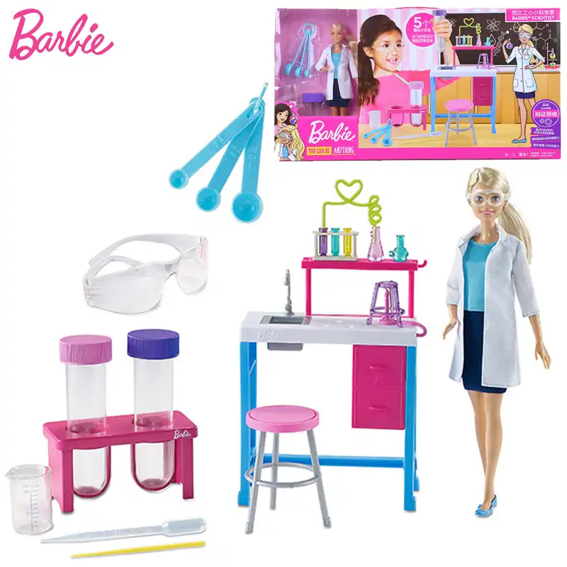 barbie science lab playset