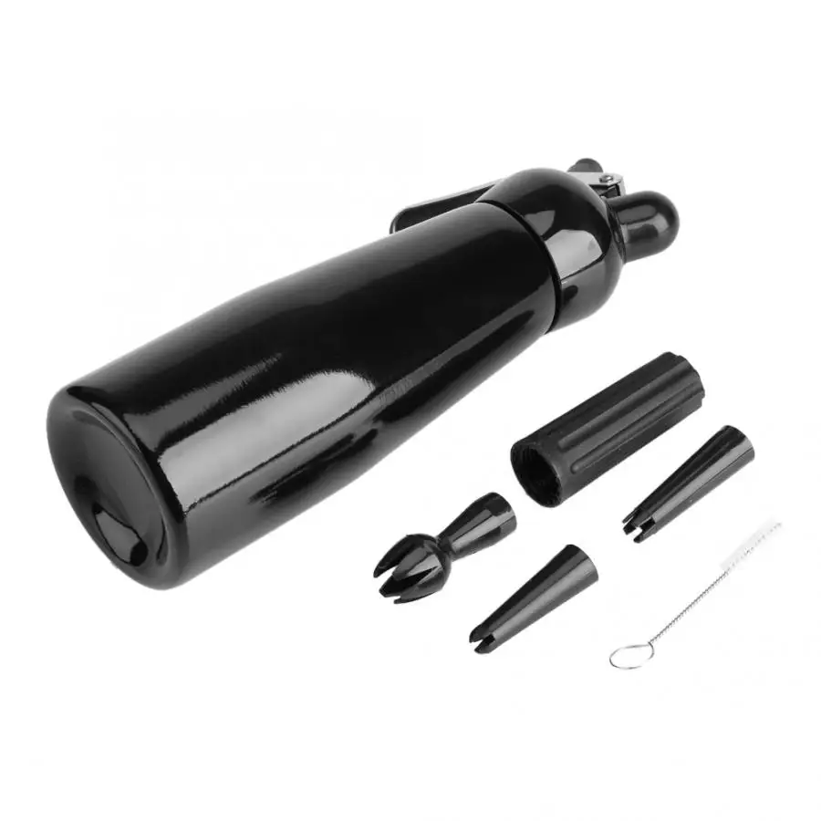 

500mL Black Whipped Dessert Cream Butter Dispenser Whipper Foam Maker Aluminum
