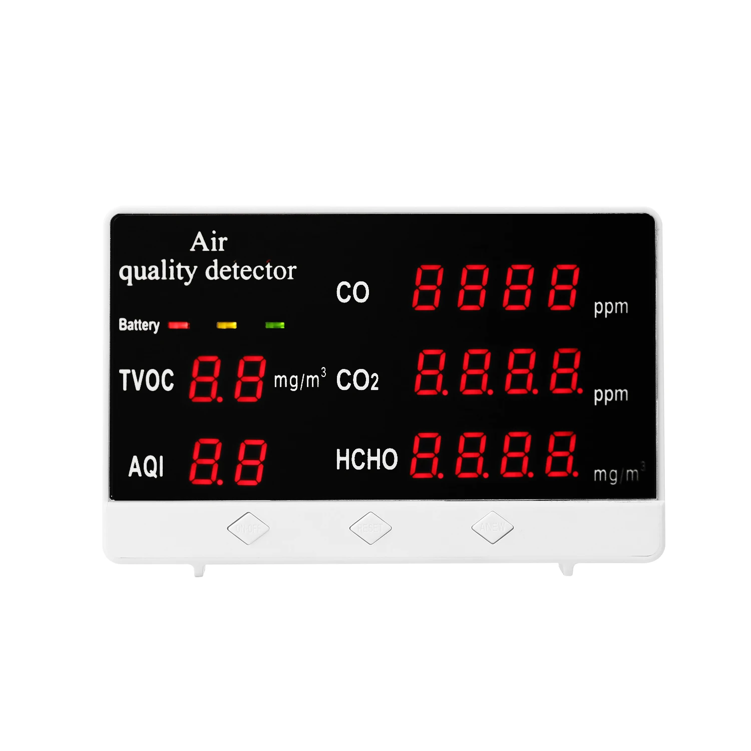 KKMOON цифровой Внутренний/наружный CO/HCHO/TVOC тестер CO2 Измеритель Качества Воздуха