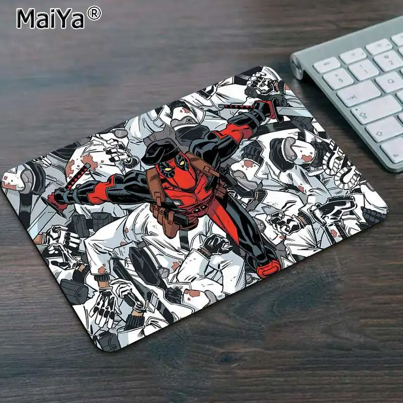 Maiya Marvel Comics Дэдпул фиксирующий край коврик для мыши игра скорость/Управление версия большой игровой коврик для мыши