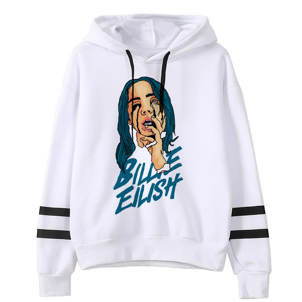 Billie Eilish Bad Guy забавная мультяшная Толстовка для мужчин/wo мужчин хип-хоп модная графическая Толстовка Зимняя теплая уличная Толстовка Мужская/Женская - Цвет: 3000