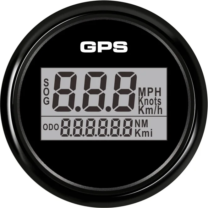 8 цветов подсветка Универсальный 52 мм цифровые спидометры gps одометры 0-999 скорость милометр с gps антенной 9-32 в показывает SOG ODO