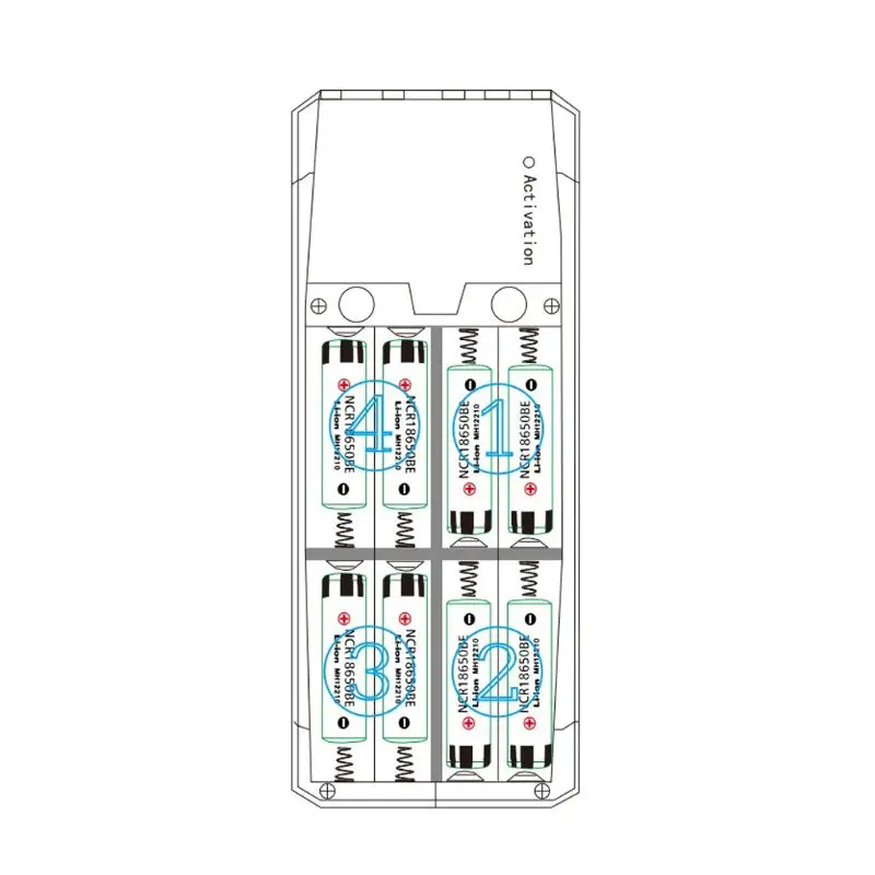 Goedkoop (Geen Batterij) QD188 PD Dual Usb Qc 3.0 + Type C Pd Dc Output 8X18650 Batterijen Diy Power Bank Doos Houder case Fast Charger