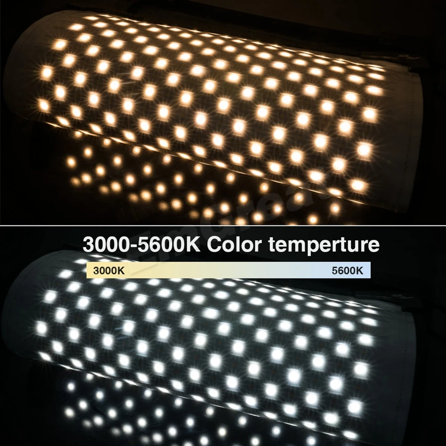 US $458.89 FalconEyes RX18TDX II 100W Waterproof RollFlex Flexible LED Video Light Panel With RX18SBHC II Softbox Grid 3000K5600K