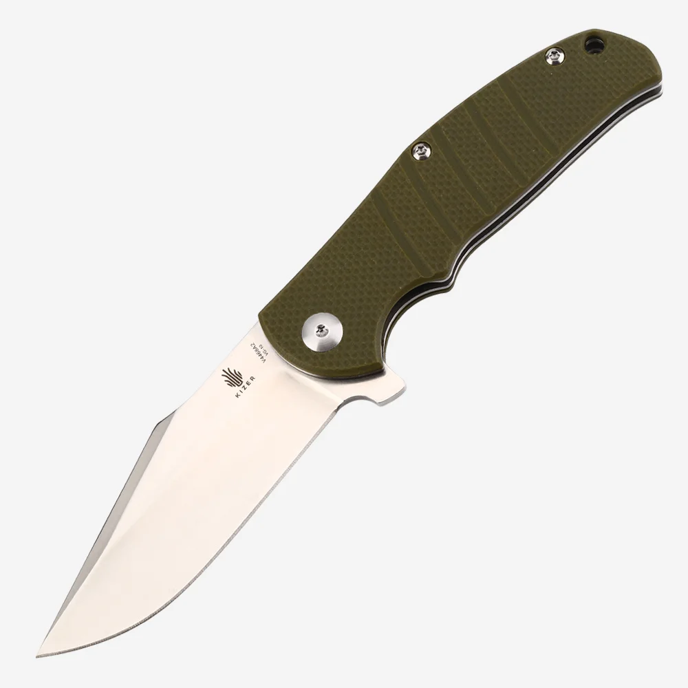 Нож для выживания Kizer, высокое качество, G10, ручка, нож для кемпинга, для улицы, ручной инструмент