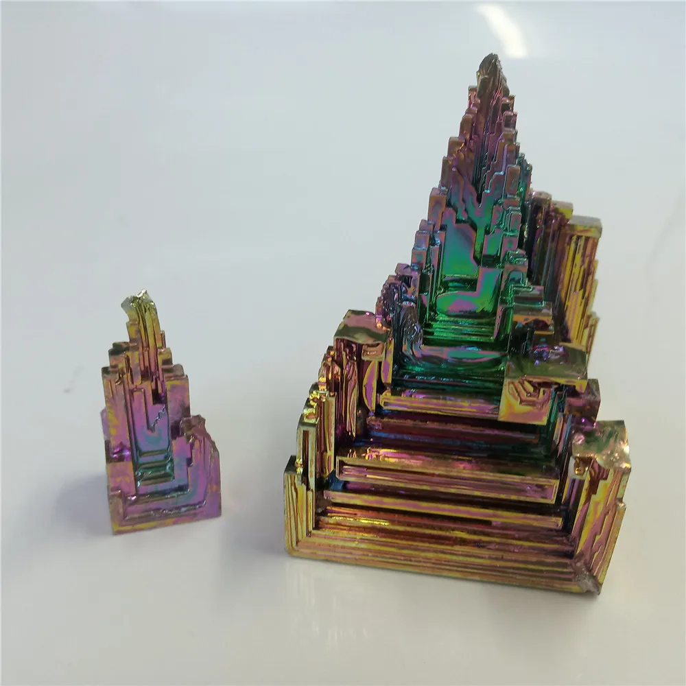10 200g Bismuth 100% natural stone decoration Metal crystal Beautiful Natural Antimony ore specimen for art collection|Камни| |
