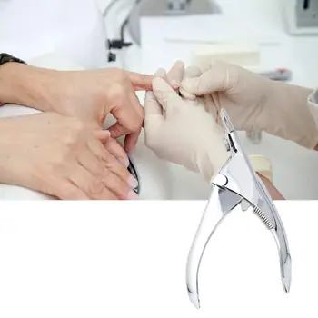 

Stainless Steel Professional Nail Art Clipper Cutter Word UV False Nail Edge U Clippers One Cutters Gel Manicure Tools Tips M6Y0
