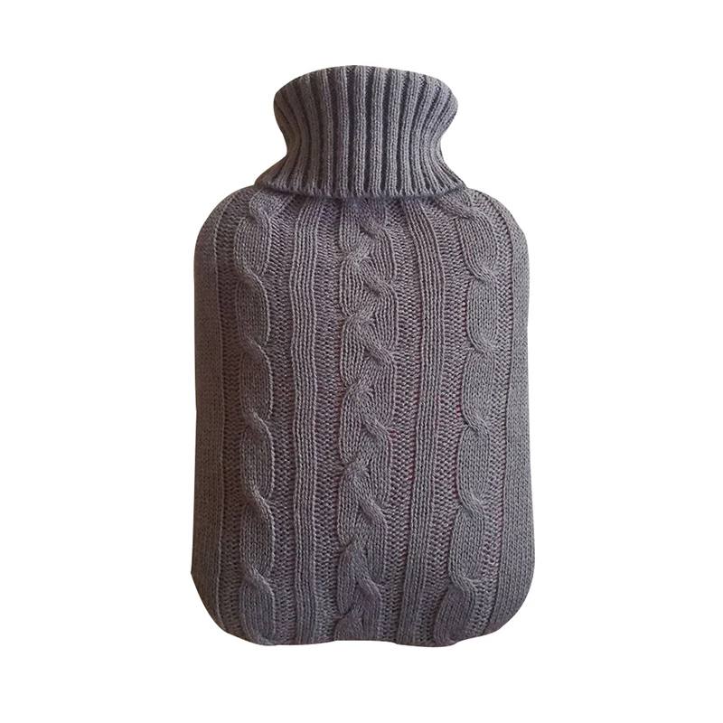 1000 мл защитный термостойкий теплый холодный безопасный моющийся вязаный чехол грелка для девочек Рождественский подарок - Цвет: Темно-серый