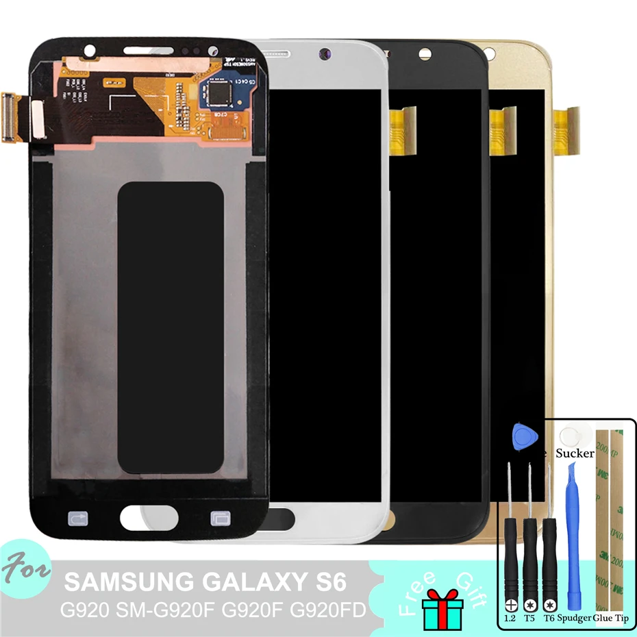 

Super Amoled LCD For SAMSUNG GALAXY S6 G920 SM-G920F G920F G920FD Display Touch Screen Digitizer Assembly