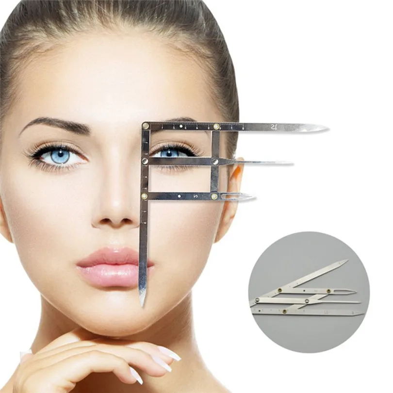 Трафарет для бровей линейка Microblading перманентные инструменты Золотое соотношение суппорт пропорциональная линейка Трехточечная позиционирование баланс линейка