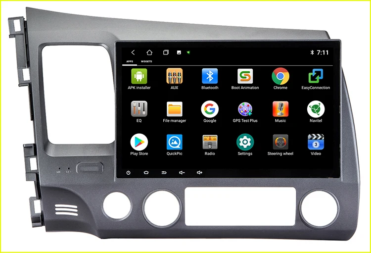 Excellent Android 9.0 Octa Core Car dvd Video headUnit dvd For Honda Civic 2006-2011 Capacitive screen 1024 *600 RDS radio wifi  bluetooth 8