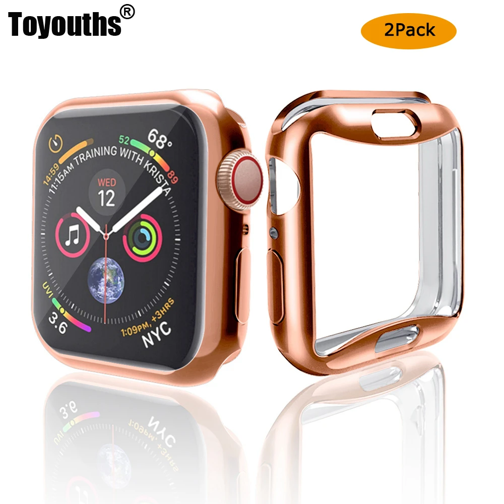 Ультра-мягкий тонкий чехол для Apple Watch TPU 40 мм 44 Защитное покрытие часов полосы