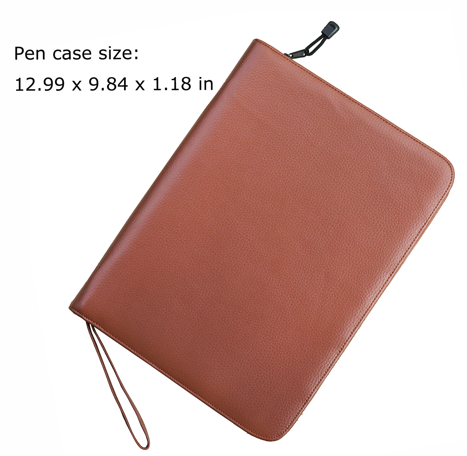 Real Leather Fountain Pen / Rollerball Pen Case for 46 Pens Cowhide Coffee Holder Pencil Bag, Fits In Various Size Office Gift