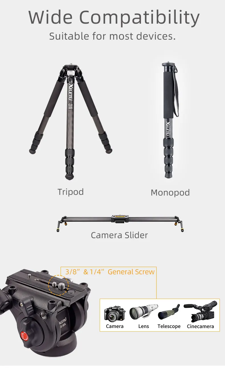 arrastar pan tilt cabeça de vídeo para