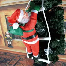 Christmas Pendant Santa Claus Hanging Doll Ladder Rope Climbing New Year Tree Decoration Christmas Tree Hanging Decor 3Size