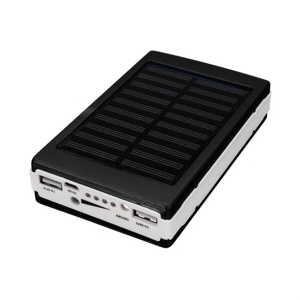 Солнечный светодиодный портативный двойной USB банк питания 5x18650 внешние панели солнечных батарей коробка ccc, ce RoHS^ 15