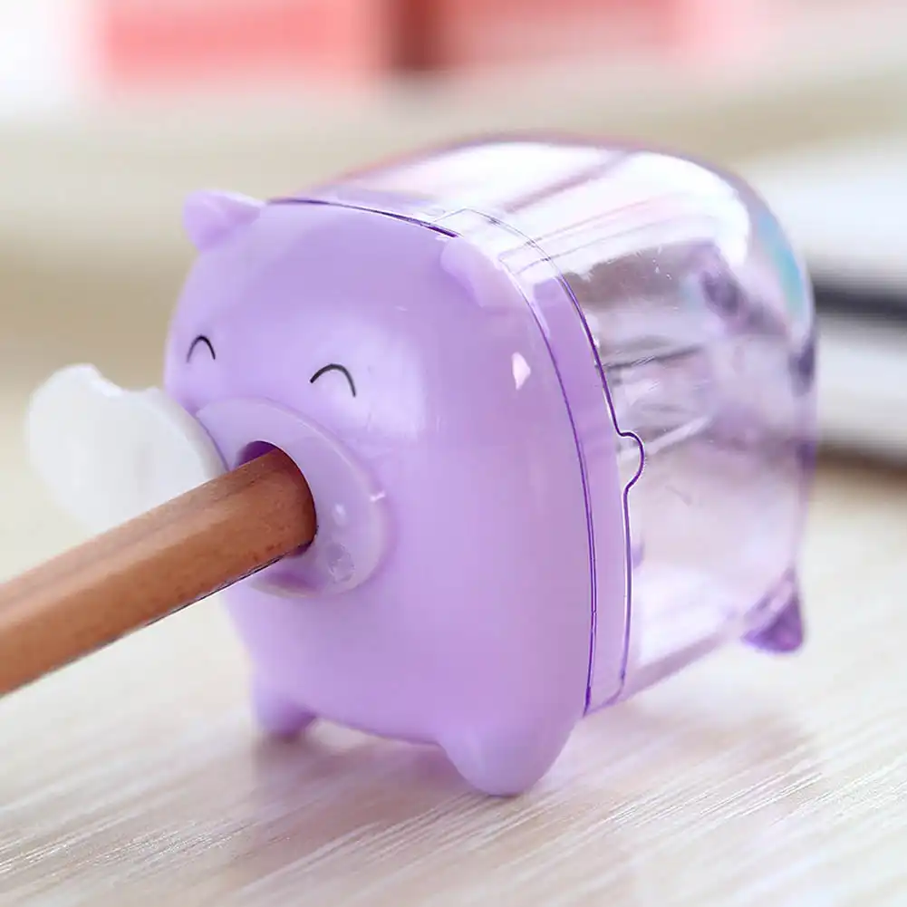 cute kawaii animal pig sweet candy colored pencil sharpener