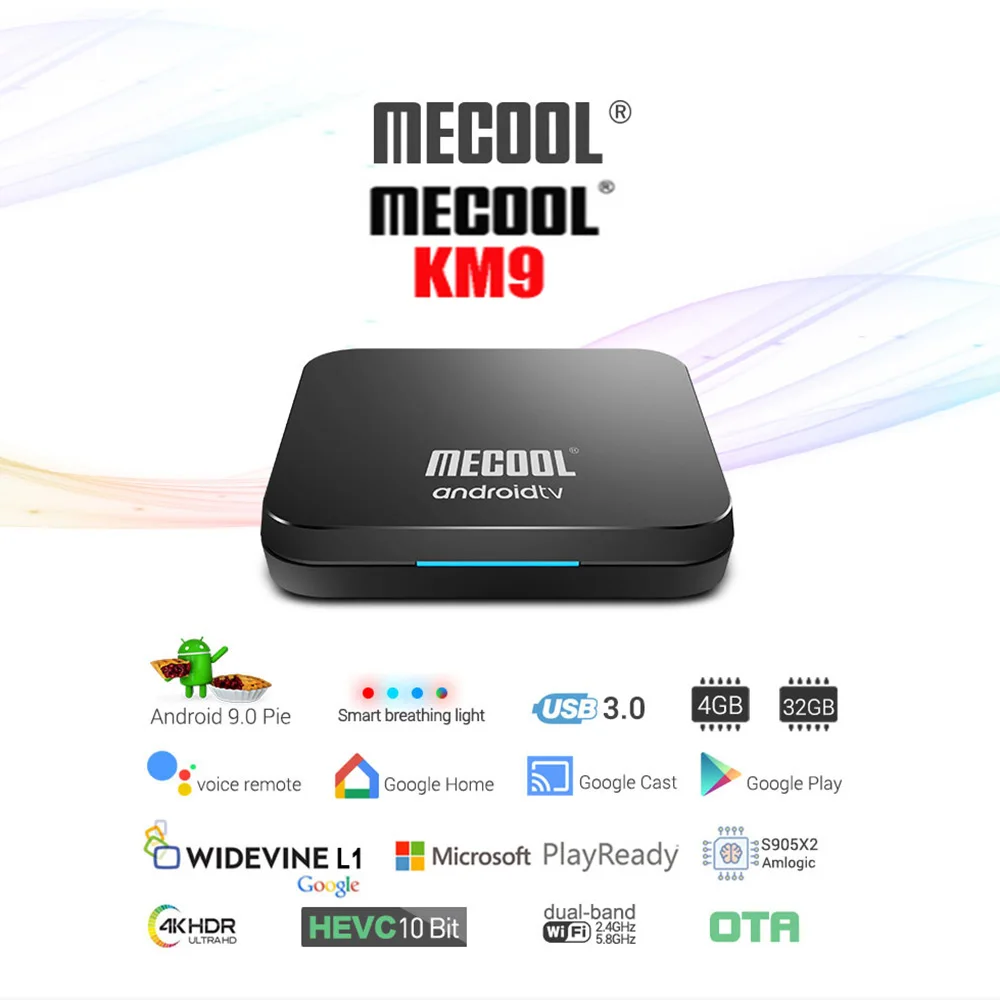 2G 16G MECOOL KM9 Pro Google Сертифицированный Android tv Android 9,0 tv Box 4 Гб ram 32 Гб Amlogic S905X2 4K A tv - Цвет: 2G 16G