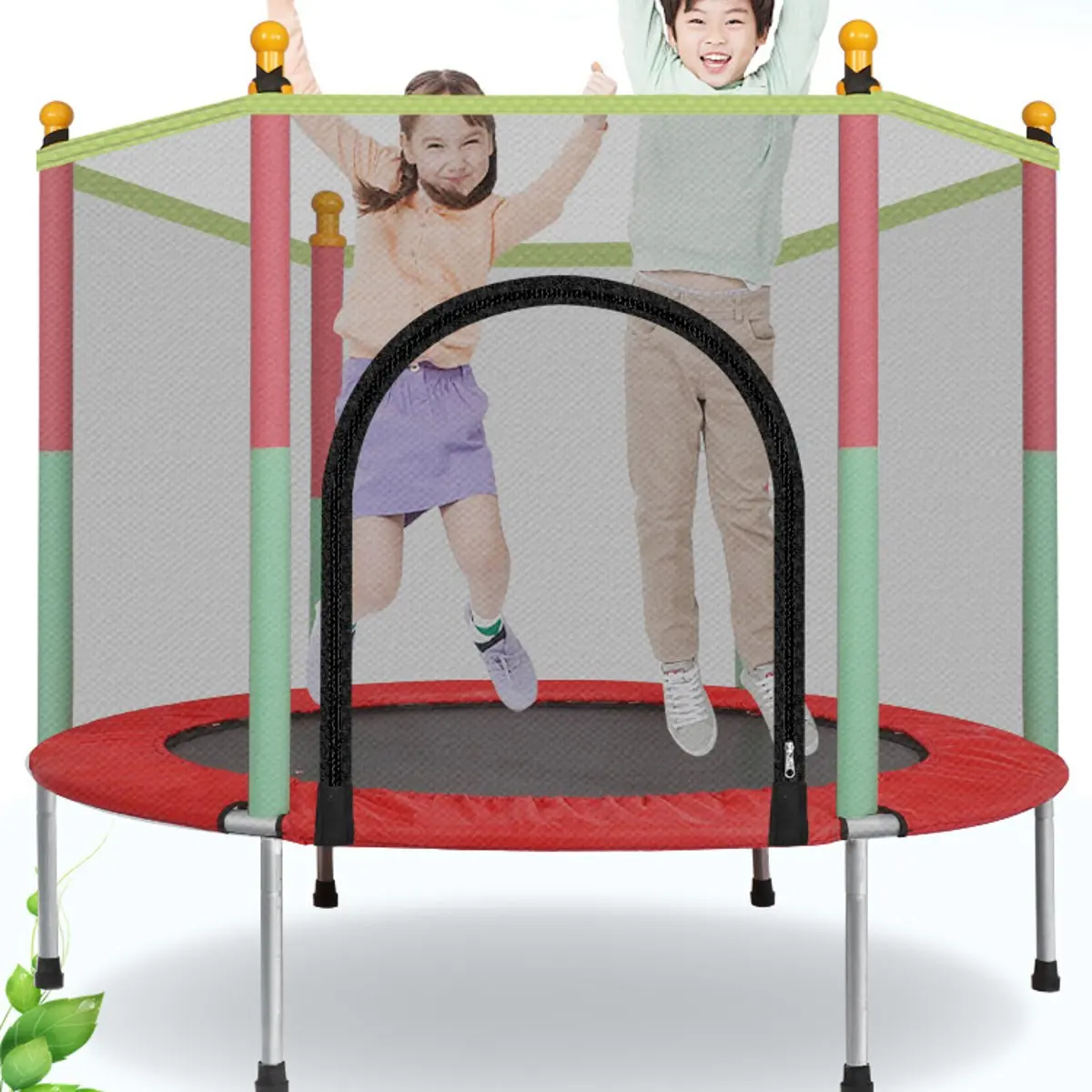 

Home Indoor Baby Children Trampoline with Protection Net Jumping Bed Adult Fitness Equipment Outdoor Trampolines Exercise Bed