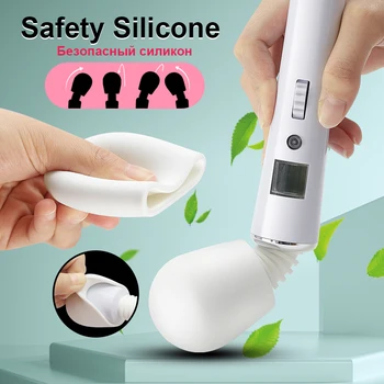 FLXUR Powerful Magic Wand Vibrators For Women Clitoris Stimulator AV Stick G Spot Massager Female Masturbator Sex Toys for Woman 4