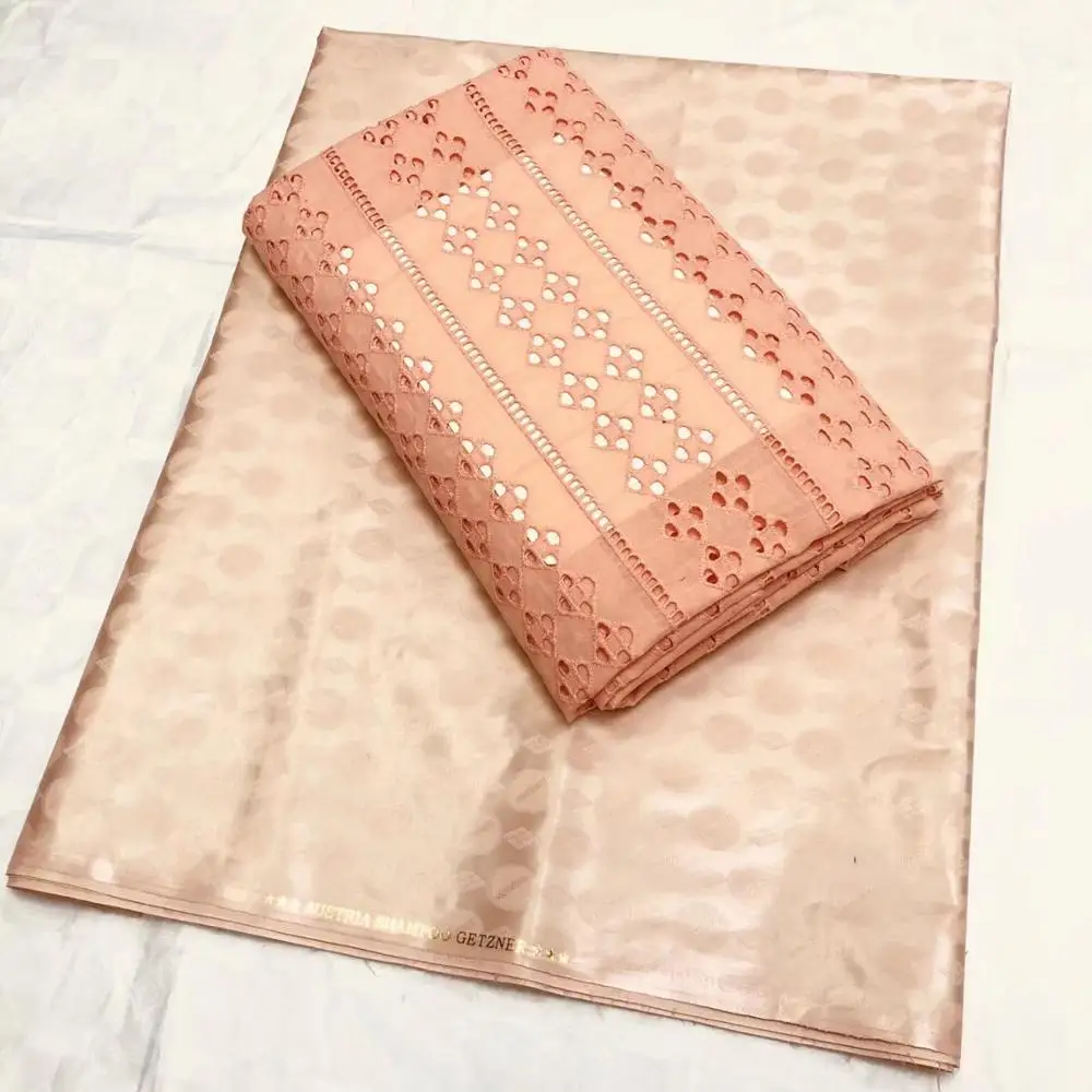 Африканская швейцарская вуаль кружева с Базен Riche ткань высокого качества хлопок наборы тканей матч кружевной ткани LY30