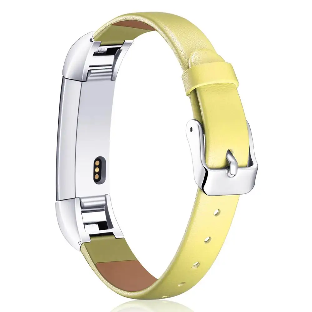 Для Fitbit Alta Band, роскошный ремешок из натуральной кожи, сменный ремешок, браслет для Fitbit Alta Tracker, высококачественный ремешок для браслета - Цвет ремешка: Yellow