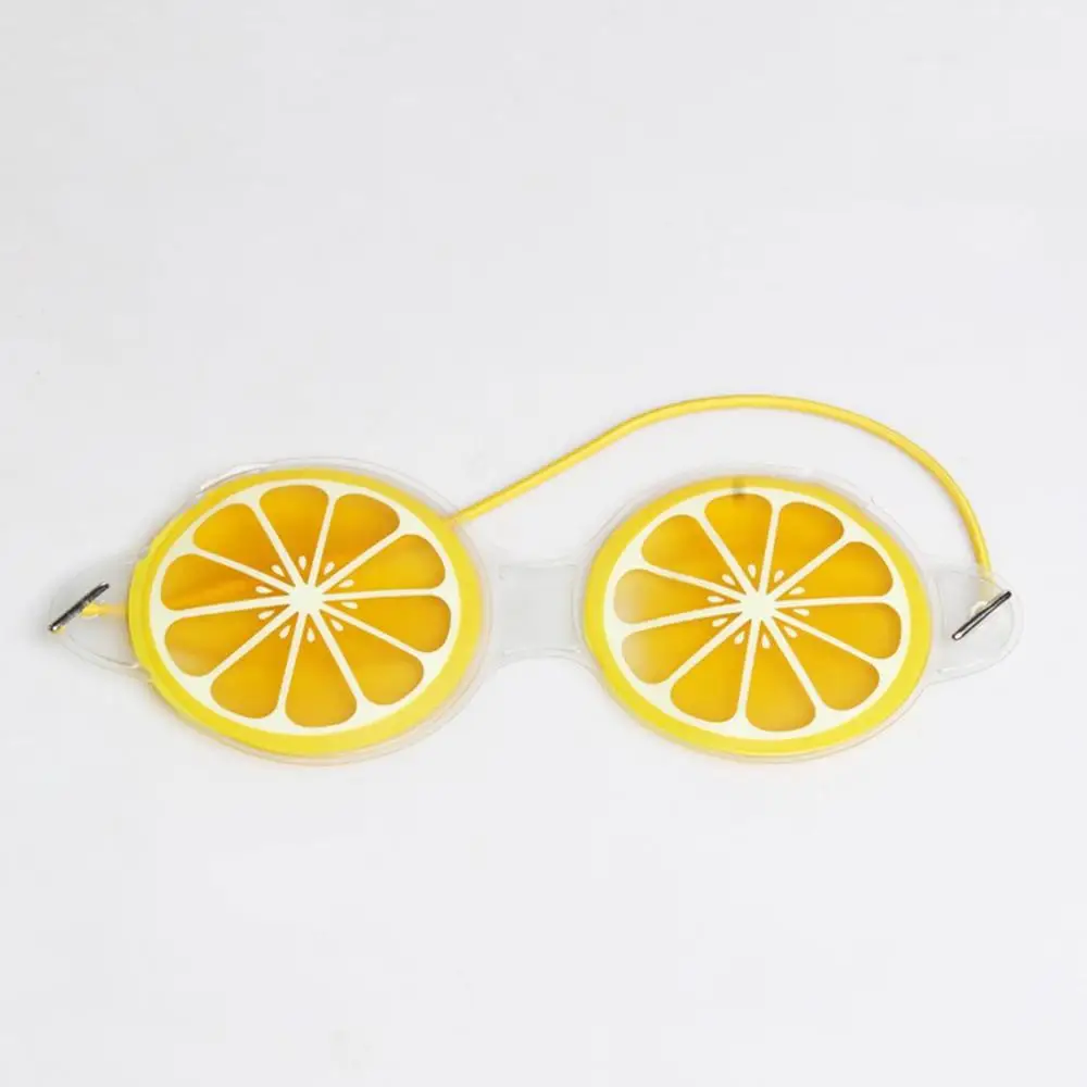 lemon Ледяные очки для устранения темных кругов для снятия признаков усталости с глаз гелевая маска для глаз для сна маска для глаз с фруктами Форма ледяная маска - Цвет: lemon