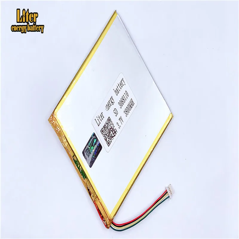 1,0 мм 5pin разъём для LiPo батарей планшетный ПК 3,7 в 3088110 3090110 3800 мА/ч, Перезаряжаемые литий-полимерный аккумулятор