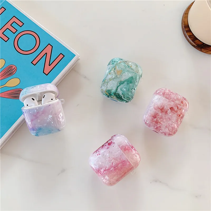 

KJOEW 2020 New Colorful Shells Pattern Case For Apple AirPod 2 Earphone TPU Earphones Box Luxury Case For Apple AirPod 1 Fashion