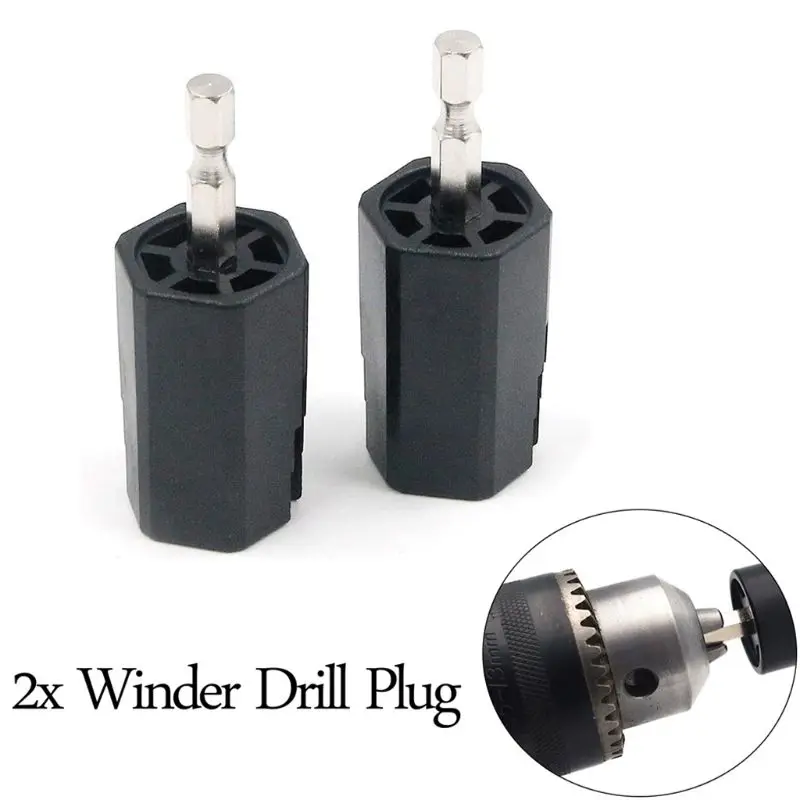 

Black String Winder Tuning Peg Puller Electric Drill for Guitar Bass Repair Tool Kit