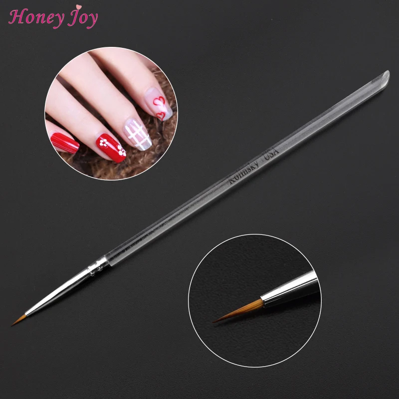 1pc Kolinsky Dotting Painting Drawing Uv Gel Liner Polish Brush Tool