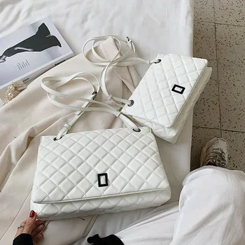 

Lattice Large Tote bag 2020 Fashion New High quality PU Leather Women's Designer Handbag High capacity Shoulder Messenger Bag