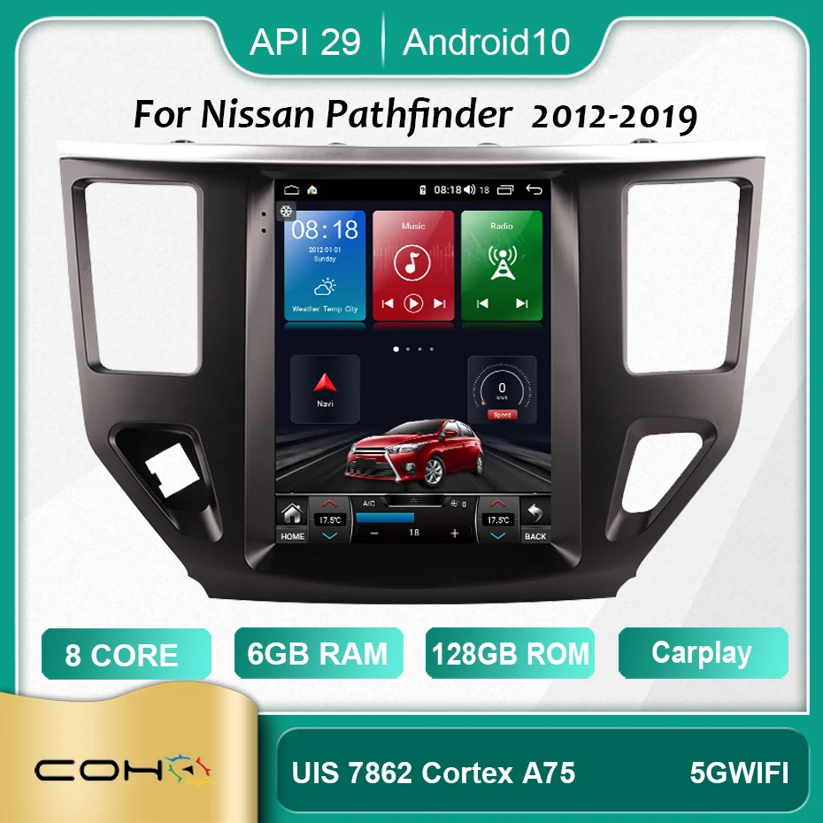 Автомобильная Мультимедийная система Android 10 0 8 ядер 6 + 128 ГГц для NISSAN Pathfinder 2012-2017 |