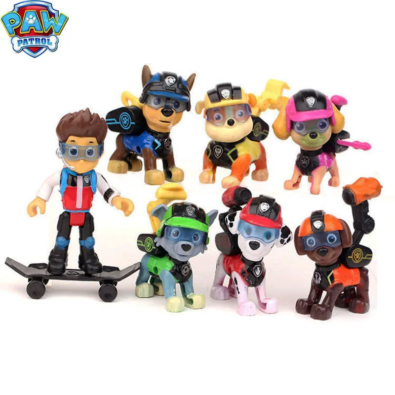Щенячий патруль мультяшная модель ПВХ пластиковый материал игрушка подарок на