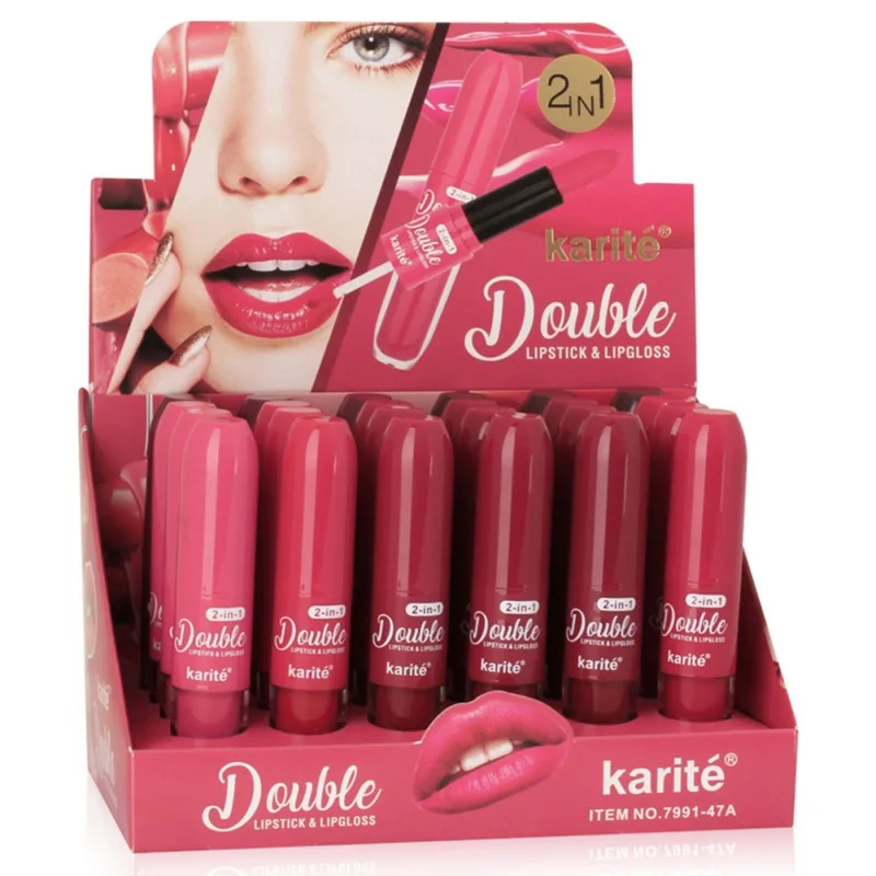 Double-end Lip Gloss Plus Lipstick Pigment Matte Lip Glaze Maquillaje Velvet Lipstick Makeup Beauty