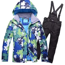 Лыжный костюм Зима Спорт на открытом воздухе сноуборд одежда мужская водонепроницаемая Женская куртка Толстая теплая Снежная одежда ветрозащитный лыжный набор
