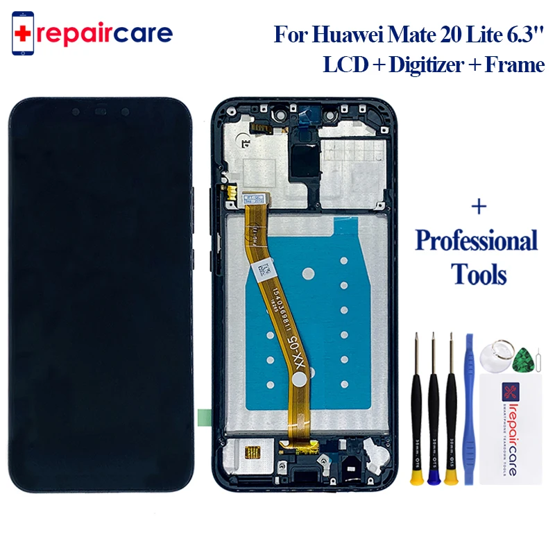 ЖК-дисплей для huawei mate 20 lite ЖК-дисплей кодирующий преобразователь сенсорного экрана в сборе Замена с рамкой для huawei mate 20 lite