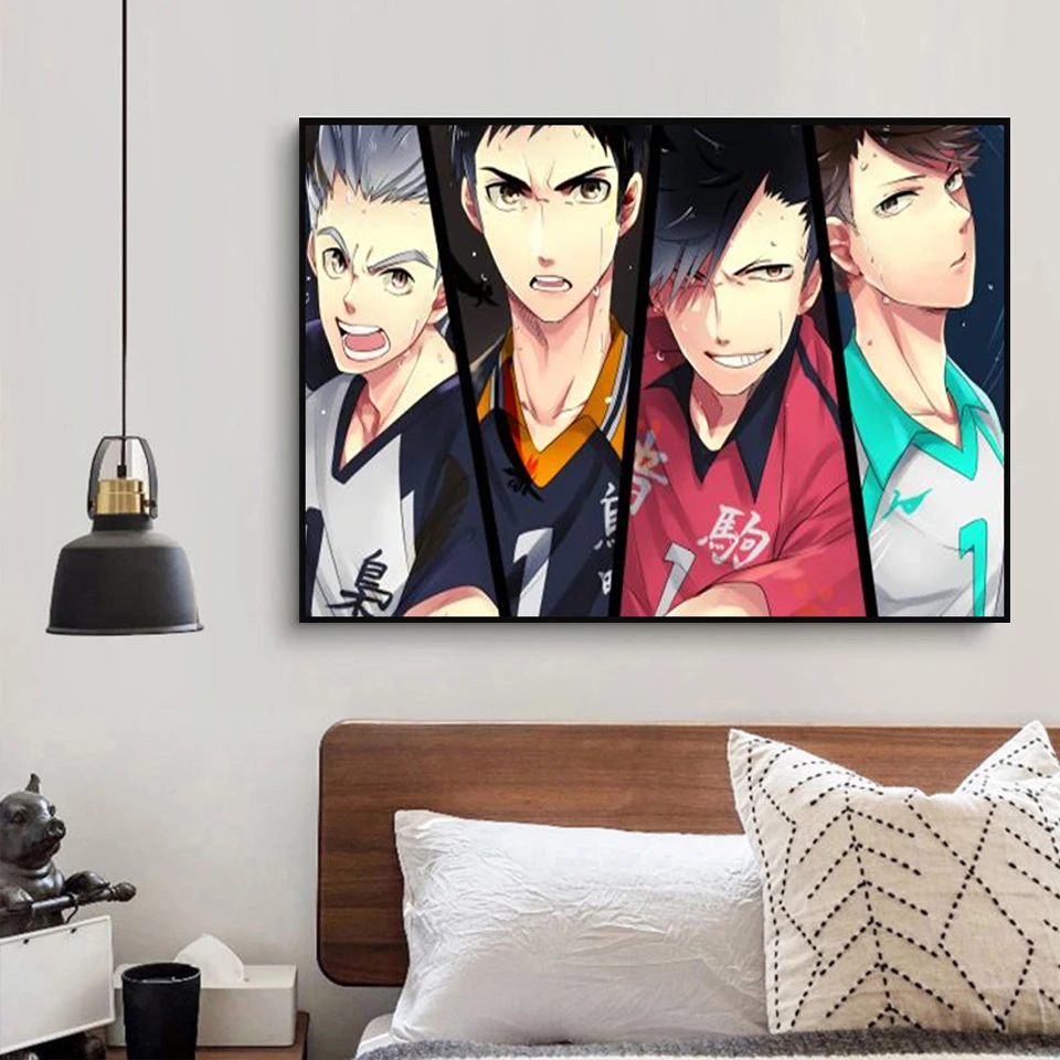 5 Panel Wall Art Poster Hd Prints Haikyuu Modular Pictures Canvas Japanese  Anime Figure Painting Home Decoration For Living Room - Painting &  Calligraphy - AliExpress