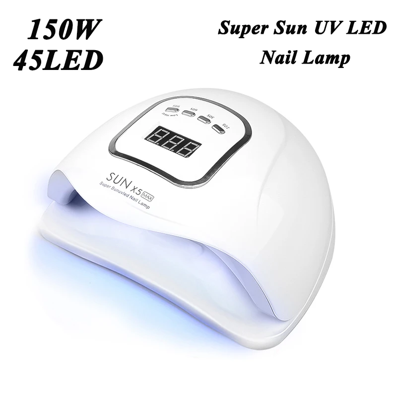 

High Power UV LED Lamp Manicure Nail Dryer With 45 Pcs Leds Professional Nail Lamp With LCD Display For Fast Curing All Nail Gel